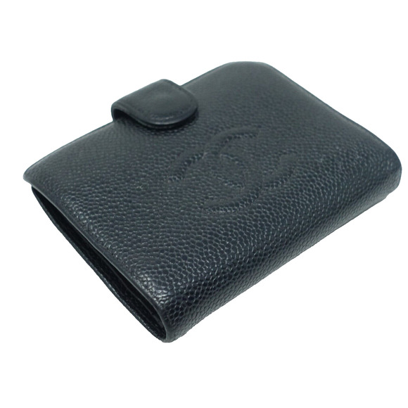 Chanel Black CC Compact Bifold Leather Caviar Purse Wallet Box CC-W0712P-C007 - Picture 4 of 9